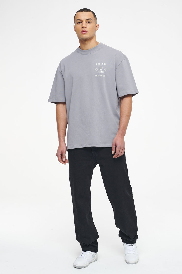 Pegador Salal Oversized Tee Vintage Washed Dusk Grey Hotsell