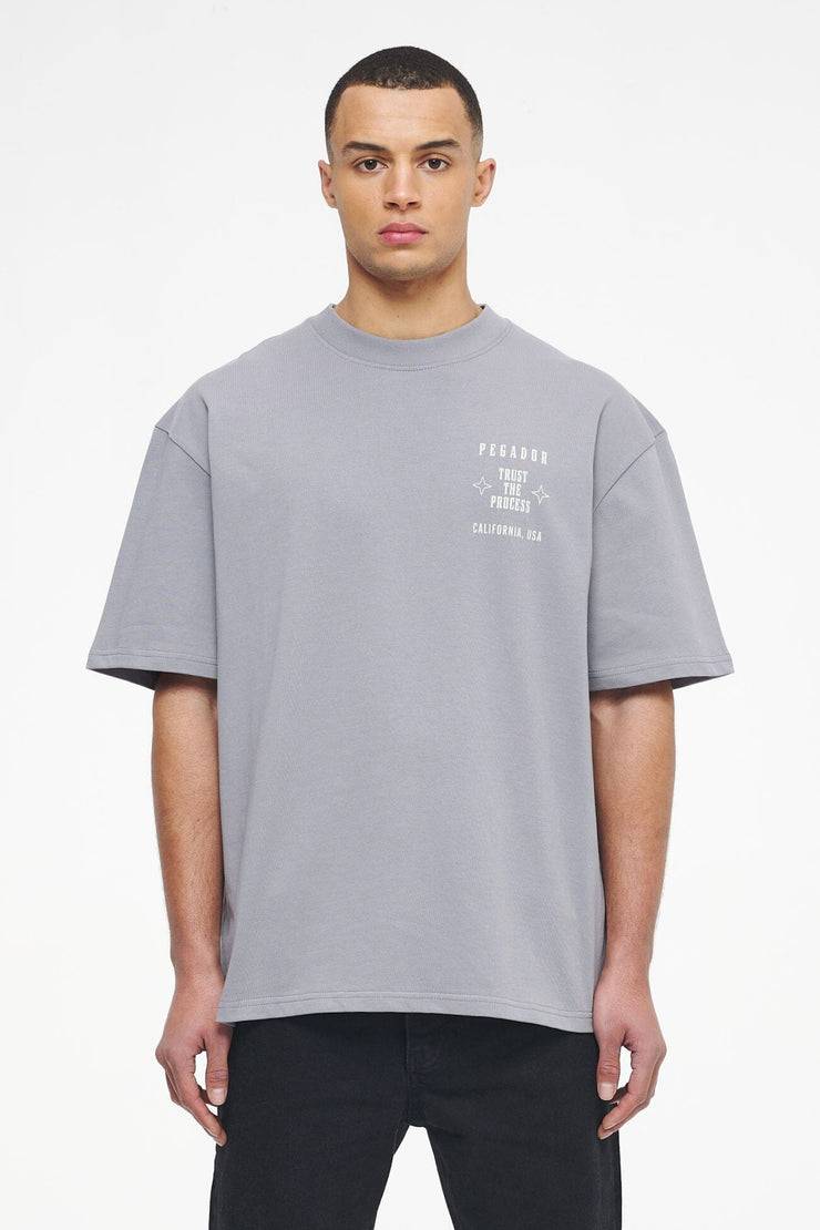 Pegador Salal Oversized Tee Vintage Washed Dusk Grey Hotsell