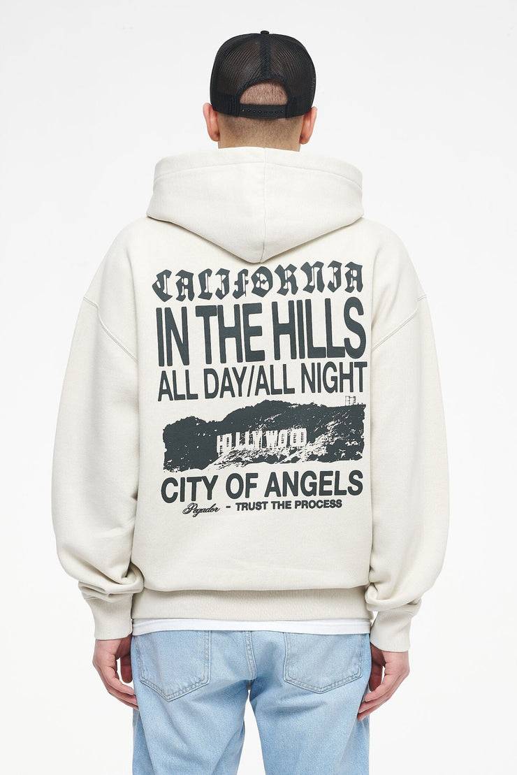 Pegador Wallace Oversized Hoodie Vintage Washed Angels Cream im Angebot