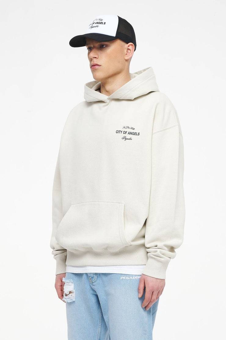 Pegador Wallace Oversized Hoodie Vintage Washed Angels Cream im Angebot