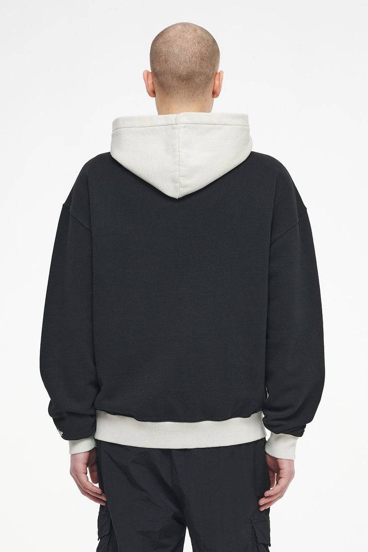 Pegador Trounce Oversized Hoodie Vintage Washed Black Ink Angels Cream Meist gekauft