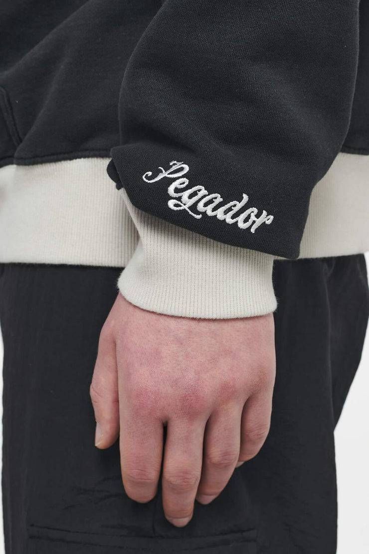 Pegador Trounce Oversized Hoodie Vintage Washed Black Ink Angels Cream Meist gekauft