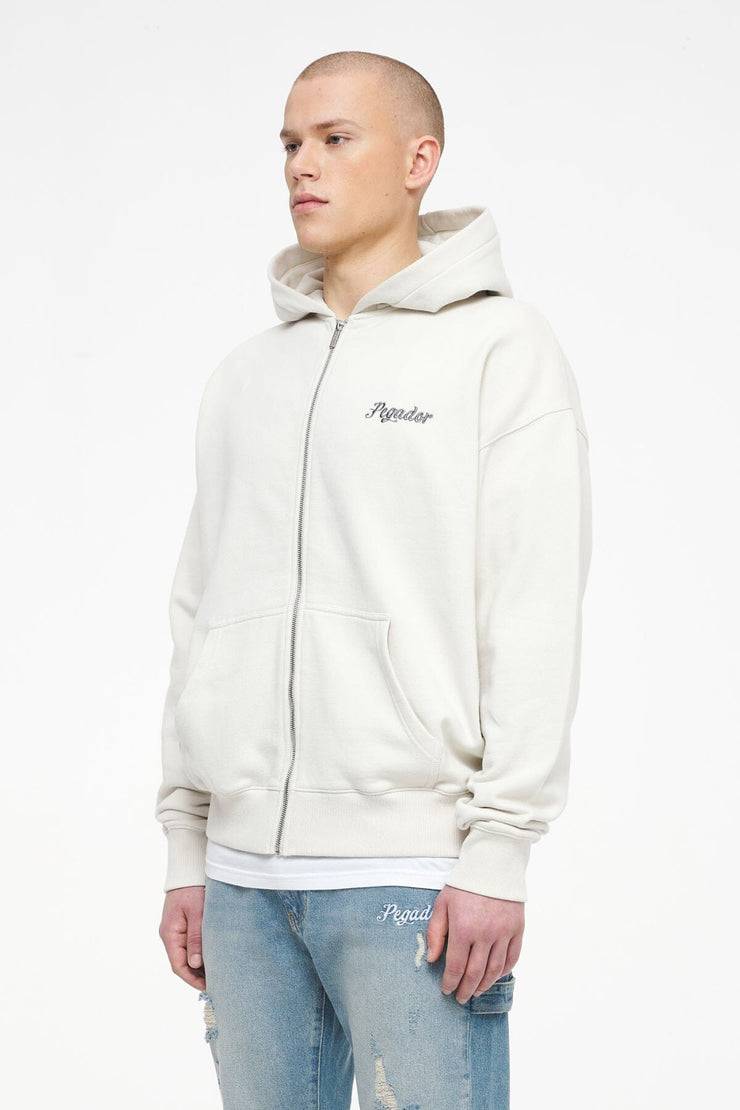 Pegador West Oversized Sweat Jacket Vintage Washed Angels Cream Limitierter Zeitrabatt
