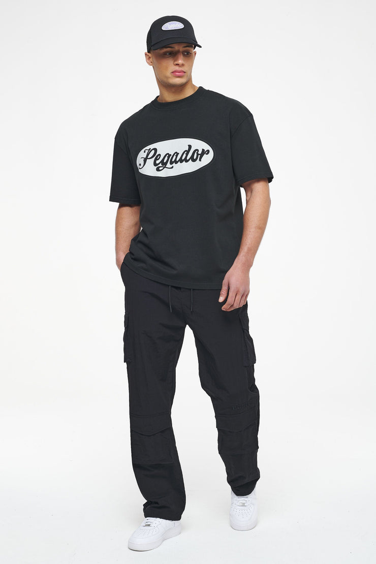 Pegador West Oversized Tee Vintage Washed Black Ink Rabatt