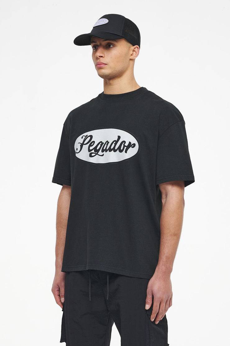 Pegador West Oversized Tee Vintage Washed Black Ink Rabatt