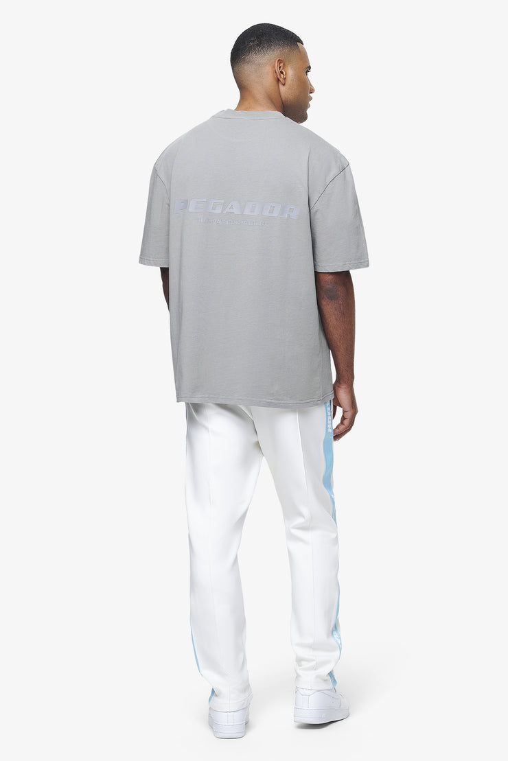 Pegador Colne Logo Oversized Tee Vintage Washed Dusk Grey Gum Begrenztes Angebot