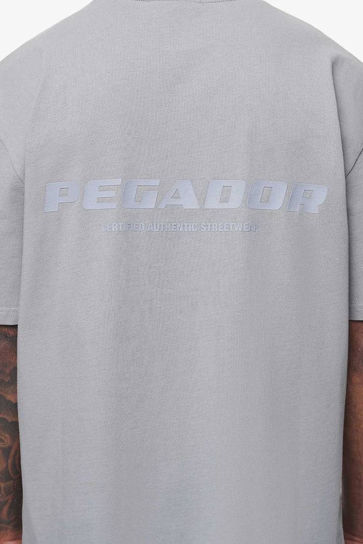 Pegador Colne Logo Oversized Tee Vintage Washed Dusk Grey Gum Begrenztes Angebot