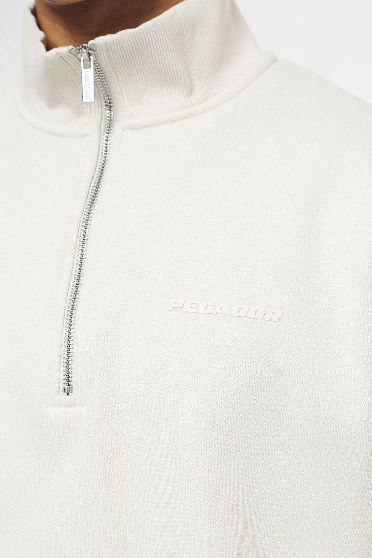 Pegador Logo Oversized Halfzip Sweater Vintage Washed Angels Cream Gum Exklusivangebot