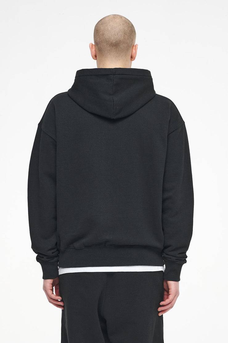 Pegador Logo Oversized Sweat Jacket Vintage Washed Black Ink Gum Saisonschlussverkauf