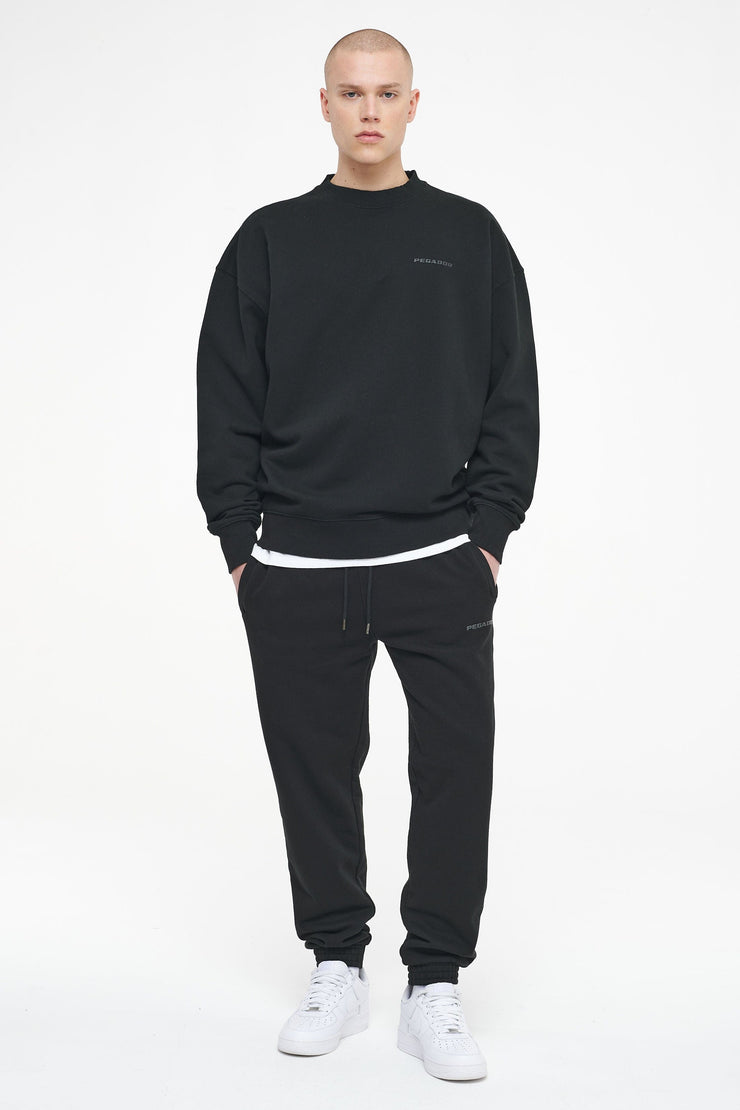 Pegador Logo Oversized Sweater Vintage Washed Black Ink Gum Cyber Monday