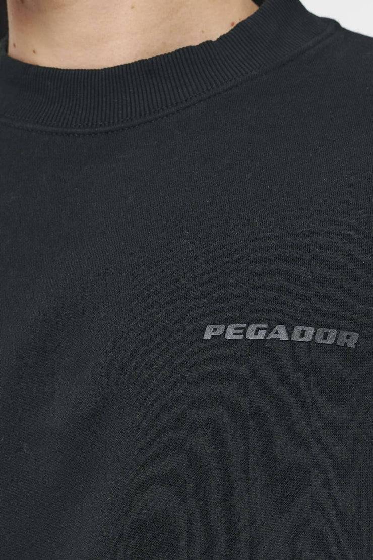 Pegador Logo Oversized Sweater Vintage Washed Black Ink Gum Cyber Monday