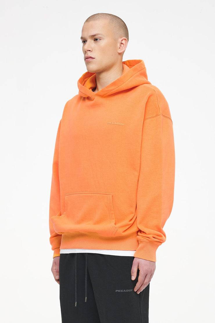 Pegador Logo Oversized Hoodie Vintage Washed Sunrise Orange Gum Muttertagsangebot