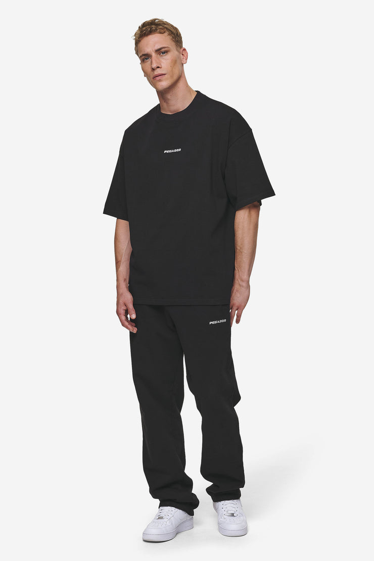 Pegador Logo Boxy Tee Washed Black Neueste Mode