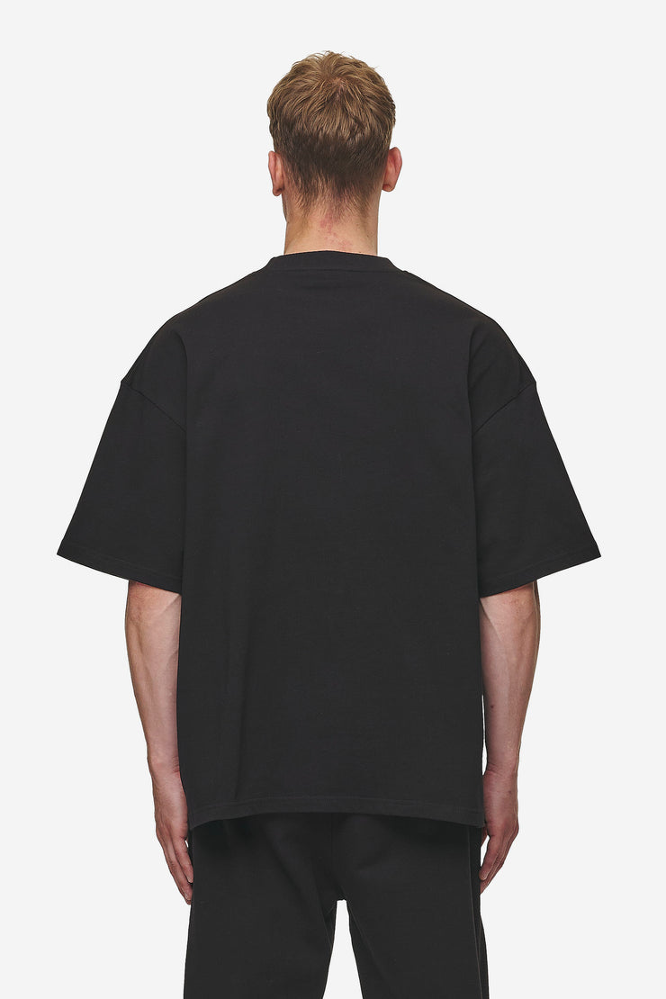 Pegador Logo Boxy Tee Washed Black Neueste Mode