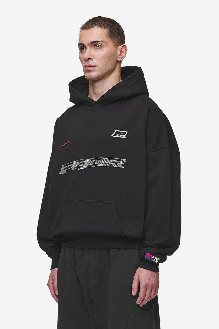 Pegador Iron Boxy Hoodie Washed Black Kostenlose Rückgabe