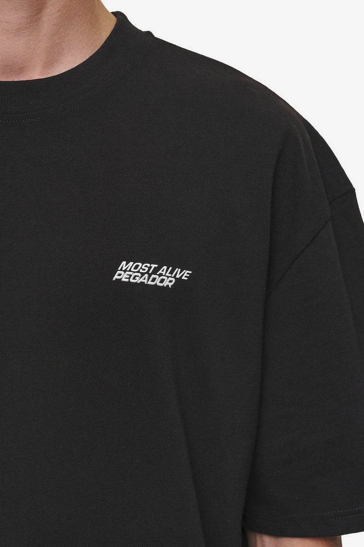 Pegador Clayton Oversized Tee Washed Black Vierteljährliche Förderung