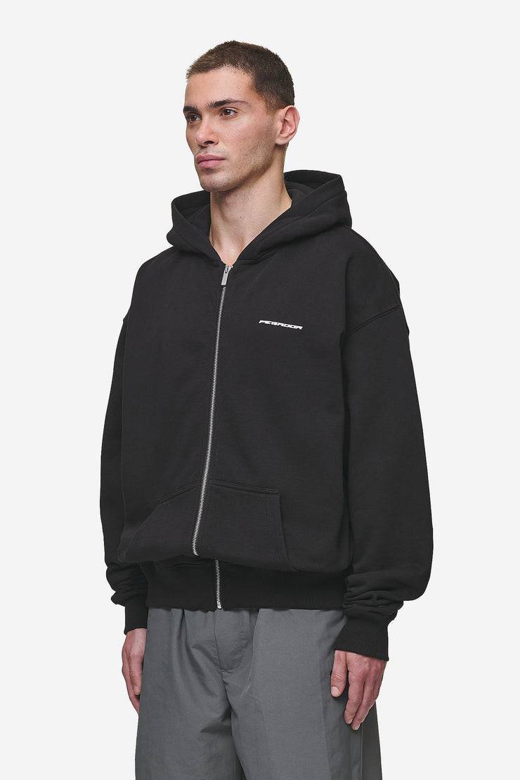 Pegador Charles Oversized Sweat Jacket Washed Black Discount Store für neue Produkte