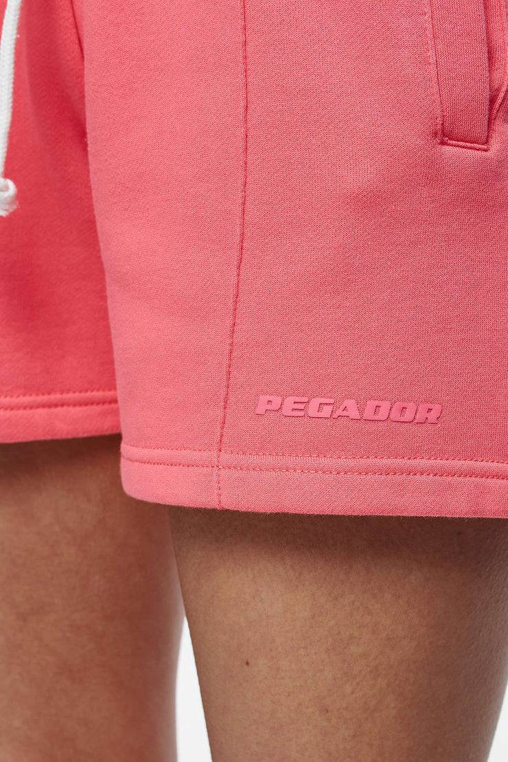 Pegador Umbria High Waisted Shorts Vintage Washed Strawberry Gum Clearance-Verkauf