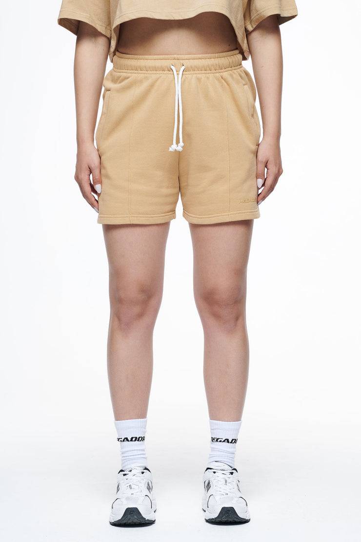 Pegador Umbria High Waisted Shorts Vintage Washed Espresso Gum Fabrikladen