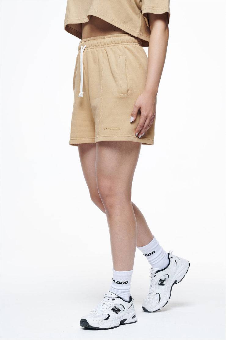 Pegador Umbria High Waisted Shorts Vintage Washed Espresso Gum Fabrikladen