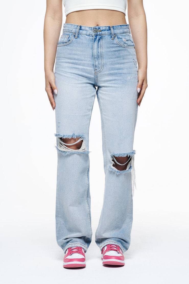 Pegador Soliera Distressed Wide Jeans Light Blue Speichern exportieren