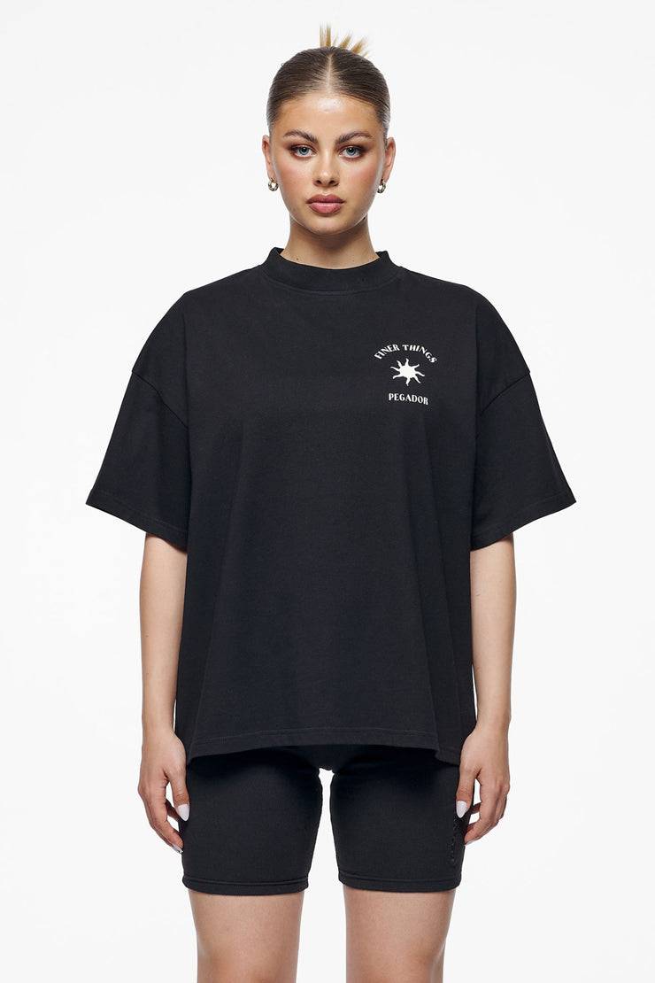 Pegador Siena Heavy Oversized Tee Washed Vintage Black zollfrei