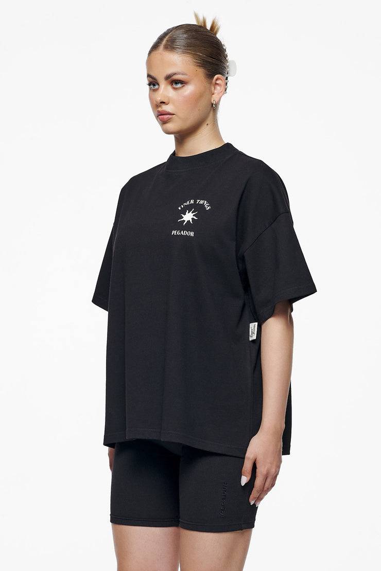 Pegador Siena Heavy Oversized Tee Washed Vintage Black zollfrei