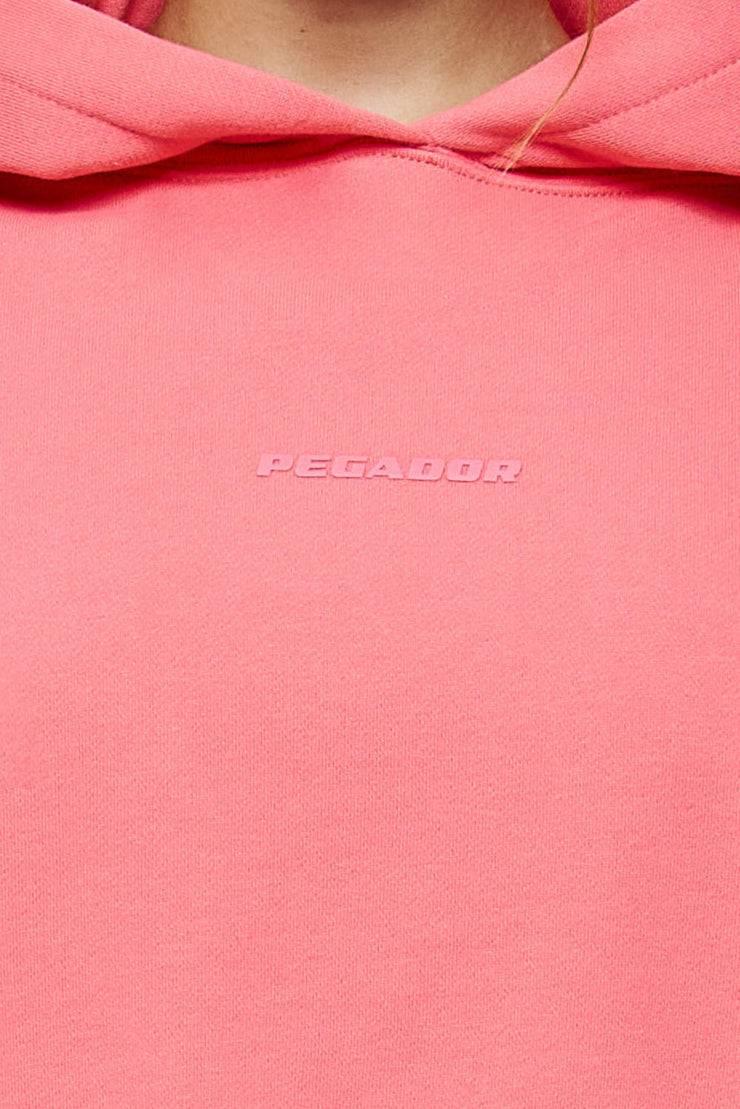 Pegador Salita Oversized Cropped Hoodie Vintage Washed Strawberry Gum Rabatte dieses Monats