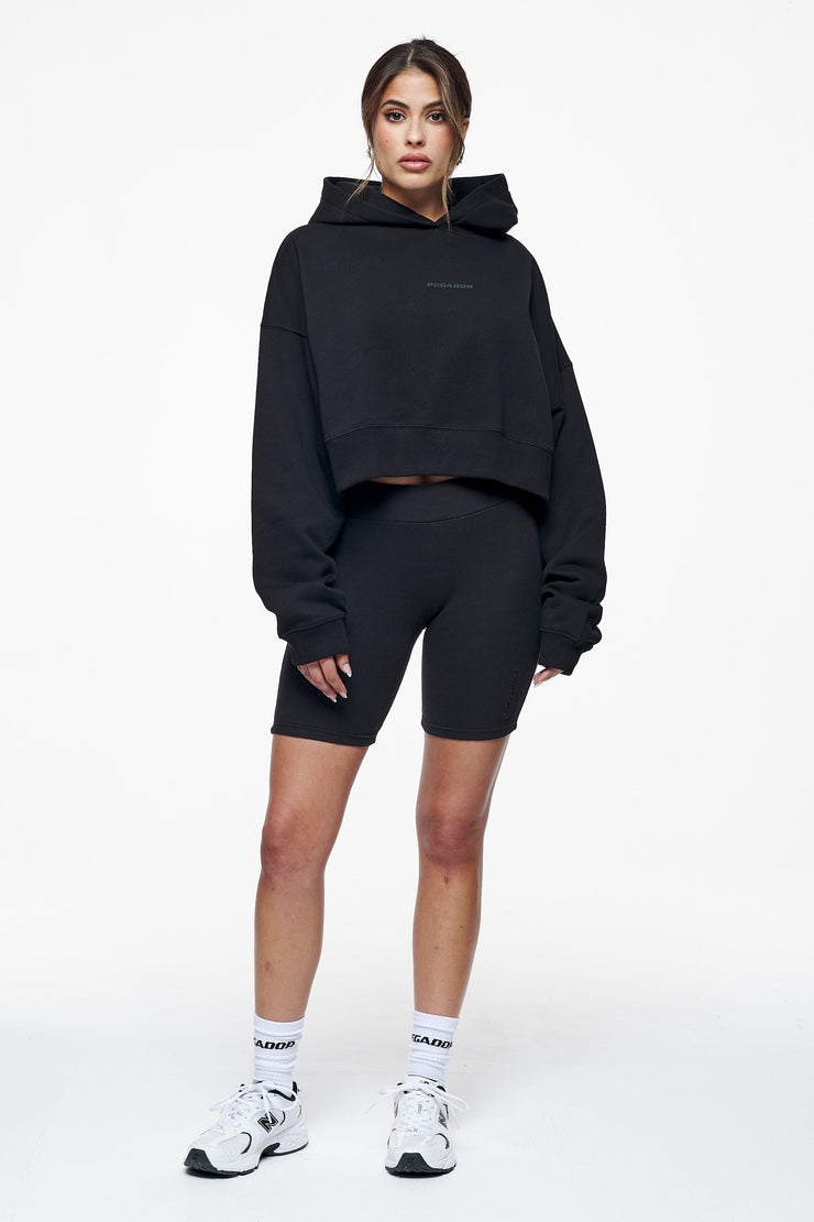 Pegador Salita Oversized Cropped Hoodie Black Gum Online