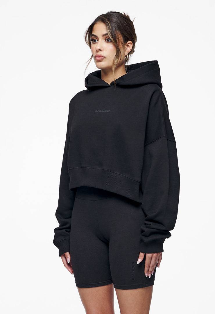 Pegador Salita Oversized Cropped Hoodie Black Gum Online
