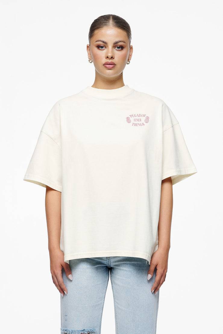 Pegador Roma Heavy Oversized Tee Vintage Washed Unbleached Hotsell