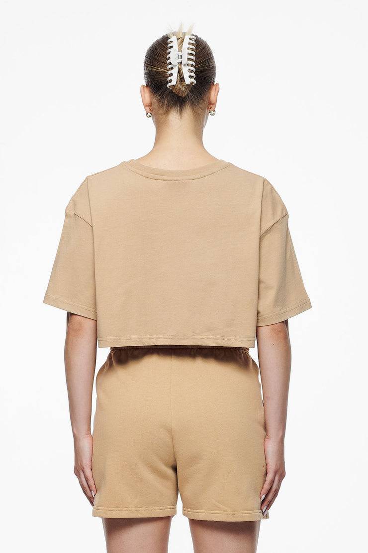 Pegador Layla Oversized Cropped Tee Vintage Washed Espresso Gum Fabrik Onlineshop