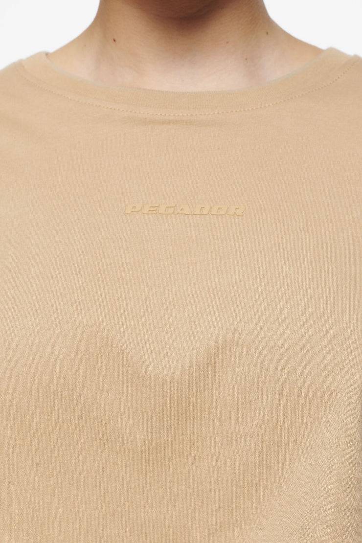 Pegador Layla Oversized Cropped Tee Vintage Washed Espresso Gum Fabrik Onlineshop