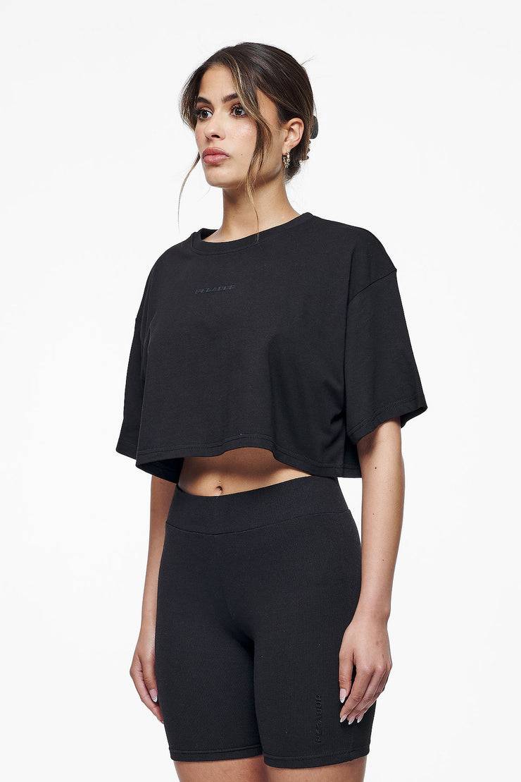 Pegador Layla Oversized Cropped Tee Black Gum Fabrikpreis