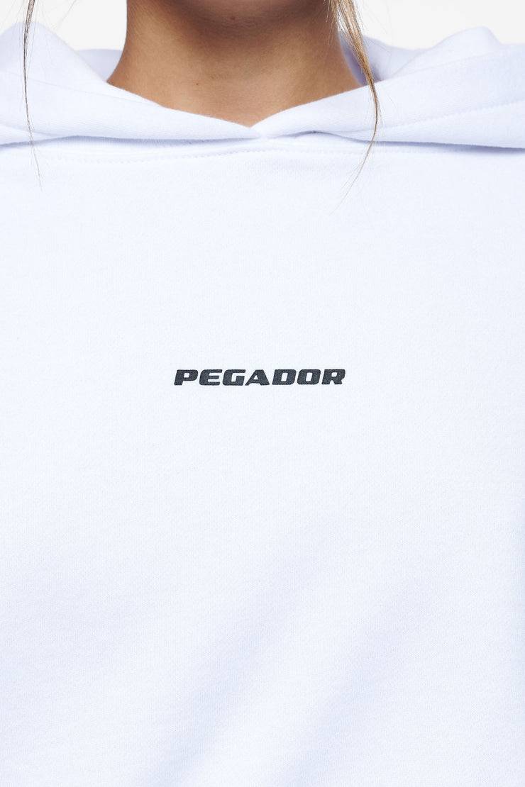 Pegador Culla Logo Oversized Cropped Hoodie White Sonderangebot