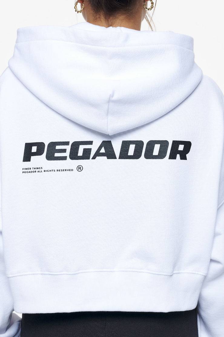 Pegador Culla Logo Oversized Cropped Hoodie White Sonderangebot