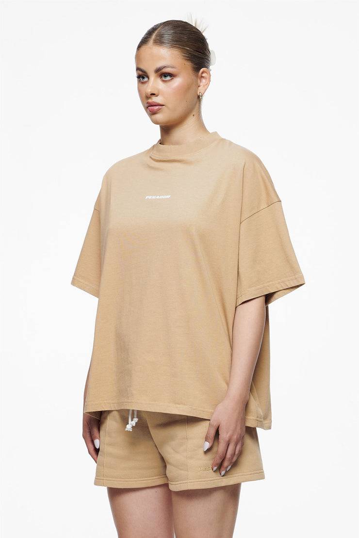 Pegador Culla Logo Heavy Oversized Tee Vintage Washed Espresso Versandkostenfrei