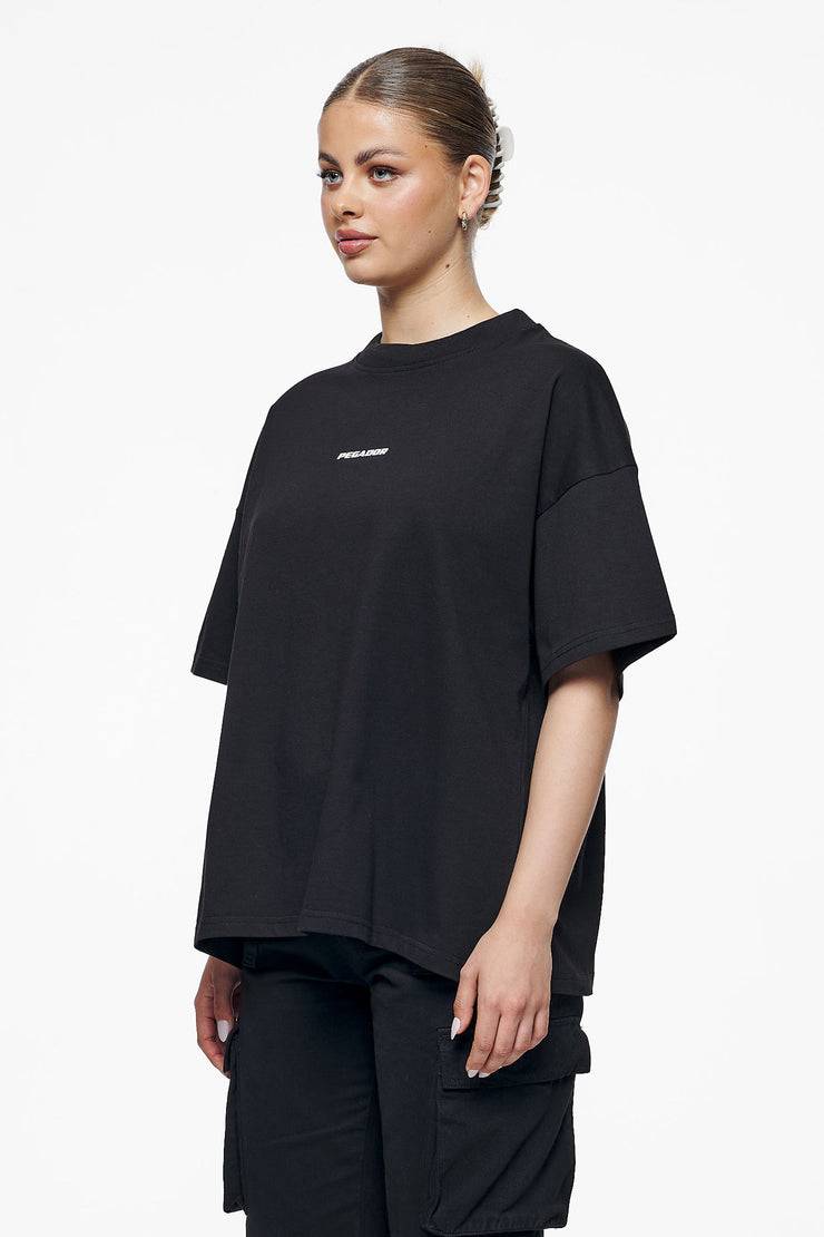 Pegador Culla Logo Heavy Oversized Tee Black Großer Ausverkauf