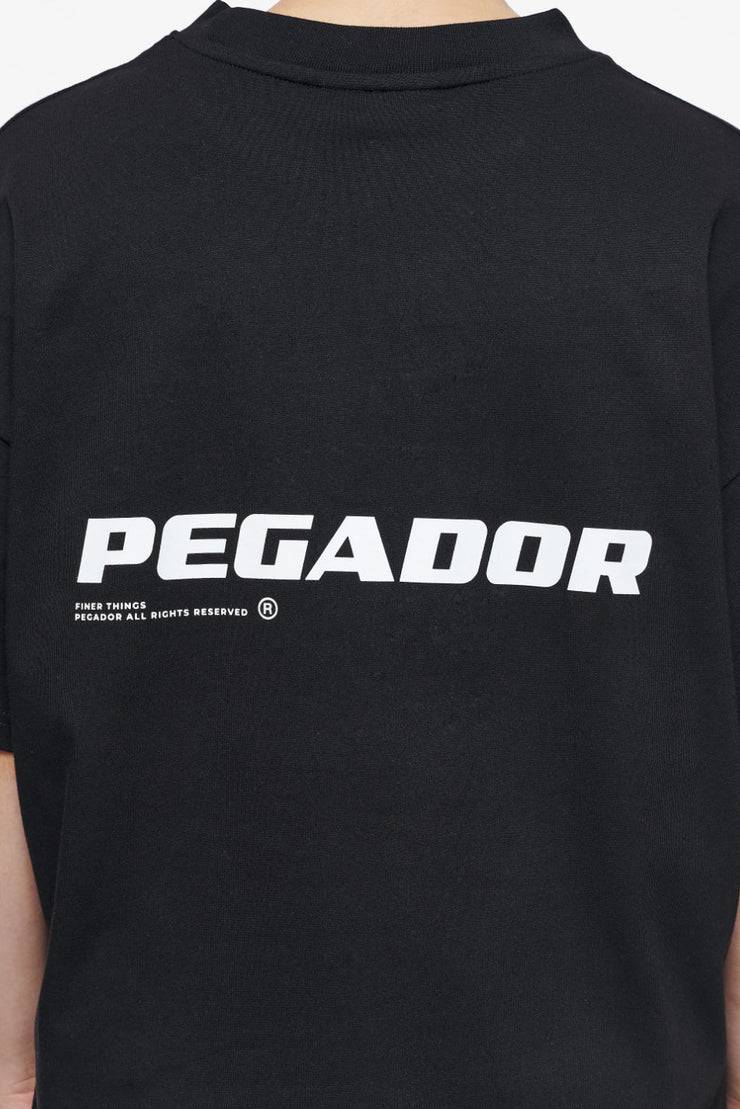 Pegador Culla Logo Heavy Oversized Tee Black Großer Ausverkauf