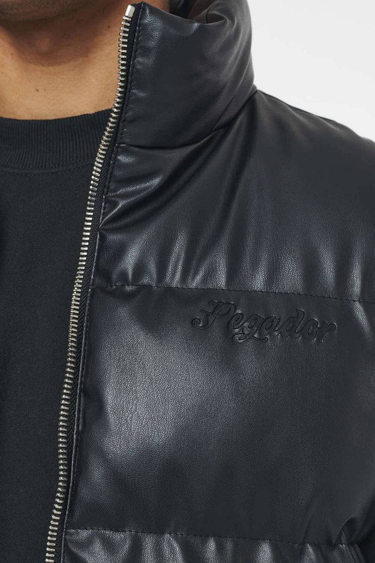 Pegador Arid Faux Leather Vest Black Ink Top Angebot