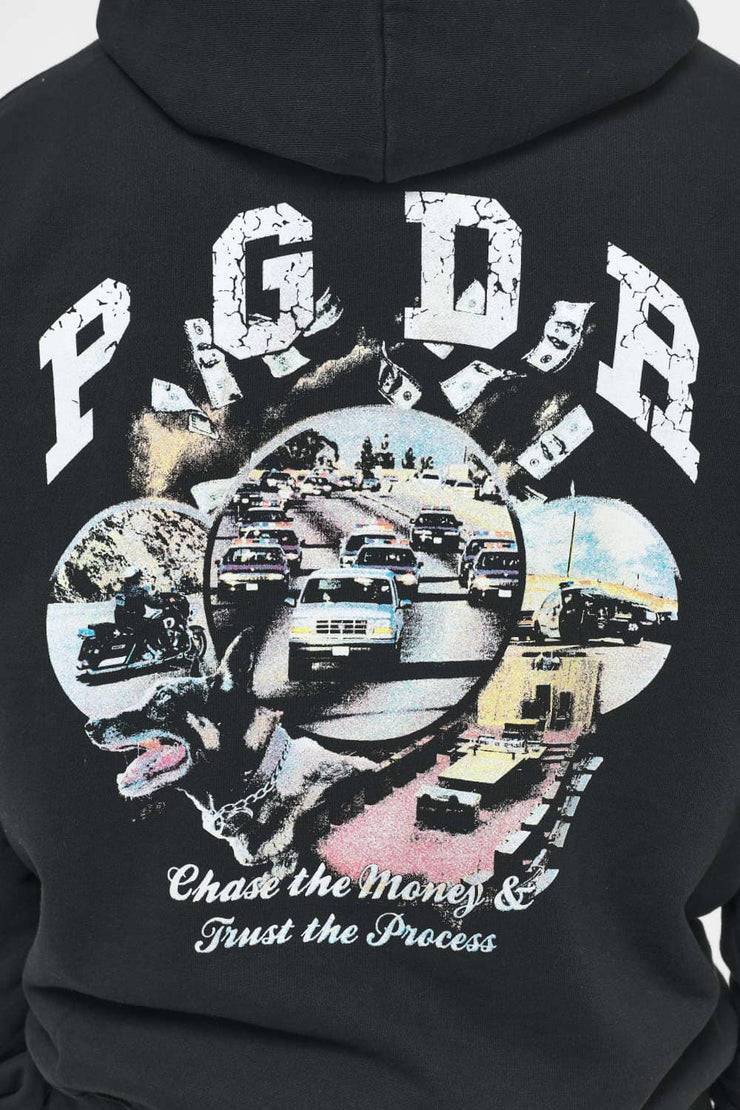 Pegador Reid Oversized Hoodie Vintage Washed Black Ink Letzte 2 Tage