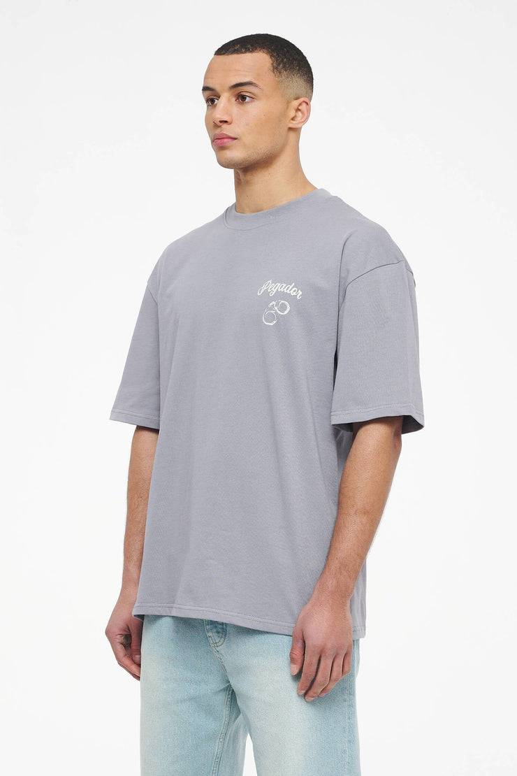 Pegador Skena Oversized Tee Vintage Washed Dusk Grey Zeitbegrenzte Promotion