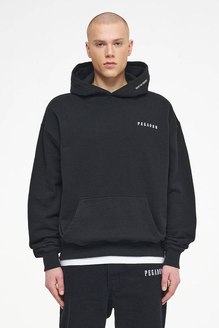 Pegador Dinmont Oversized Hoodie Vintage Washed Black Ink Bis zu 60% Rabatt