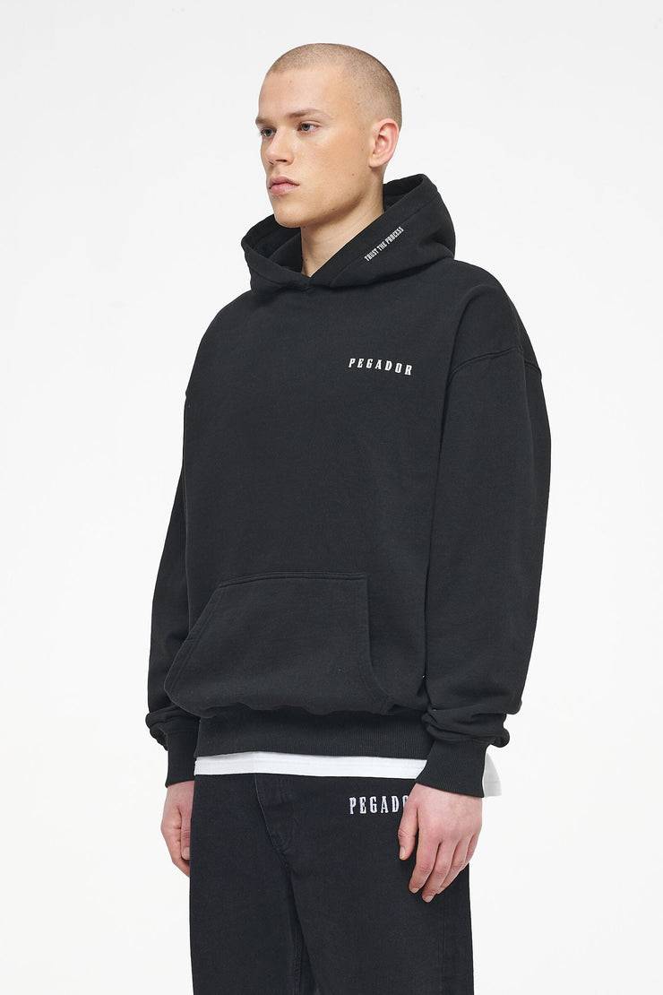 Pegador Dinmont Oversized Hoodie Vintage Washed Black Ink Bis zu 60% Rabatt