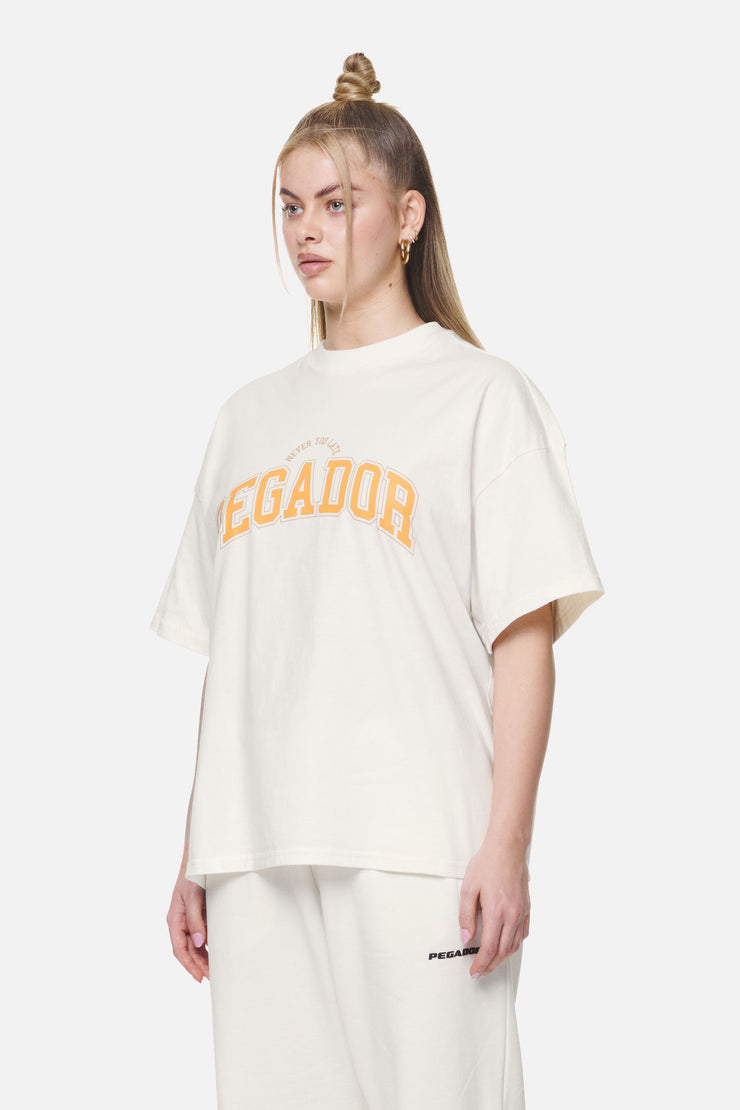 Pegador Wayruna Heavy Oversized Tee Washed Coconut Milk Bis zu 65% Rabatt