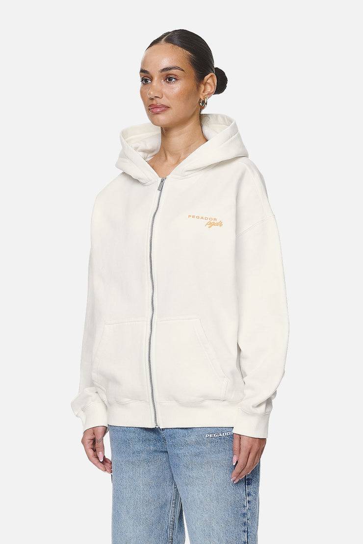 Pegador Berri Oversized Zip Hoodie Washed Coconut Milk 50% Rabatt für begrenzte Zeit