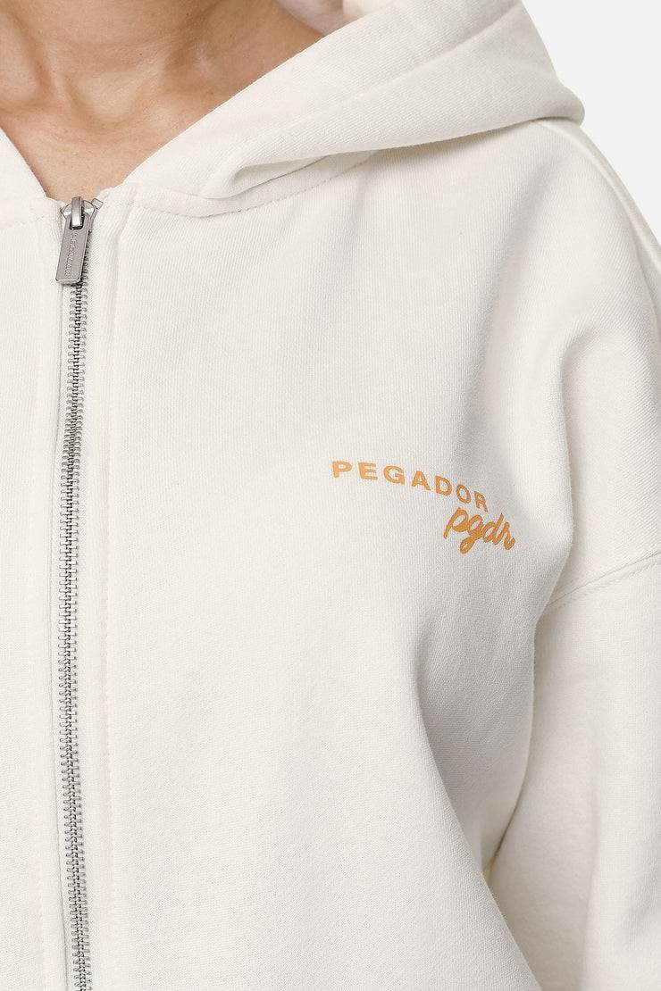 Pegador Berri Oversized Zip Hoodie Washed Coconut Milk 50% Rabatt für begrenzte Zeit