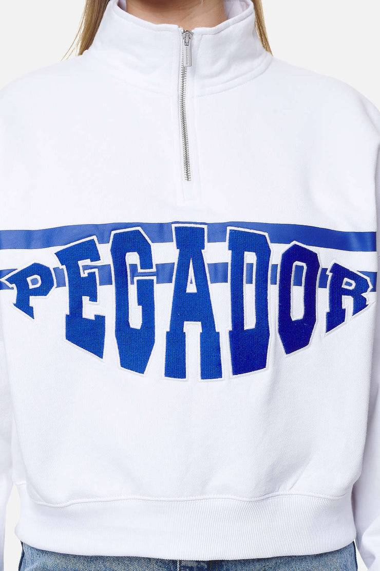Pegador Sarina Oversized Halfzip Sweater White Auslauf