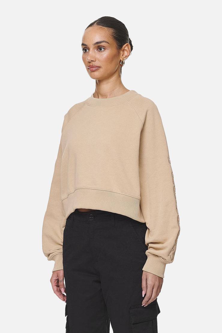 Pegador Kintore Cropped Oversized Raglan Sweater Washed Safari Sand Verkauf