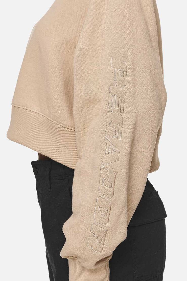 Pegador Kintore Cropped Oversized Raglan Sweater Washed Safari Sand Verkauf